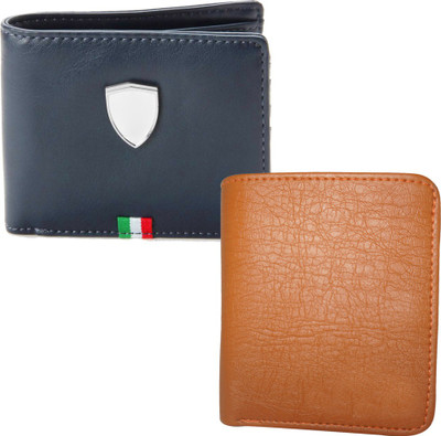 

Fillincart Men Brown, Blue Artificial Leather Wallet(4 Card Slots), Blue;brown