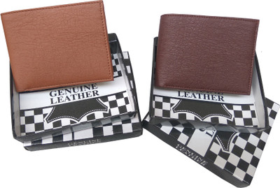 

Shreejee Men Tan, Brown Genuine Leather Wallet(6 Card Slots), Brown;tan