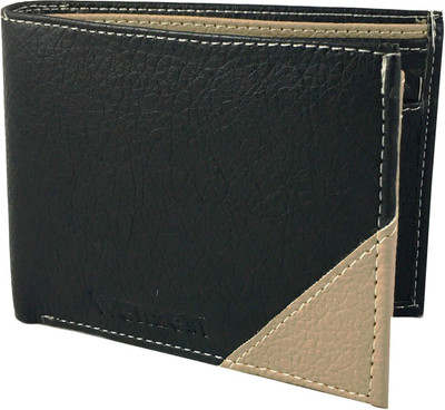 

Wenzest Men Multicolor Artificial Leather Wallet(3 Card Slots), Blackcream