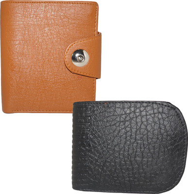 

Fillincart Men Black, Brown Artificial Leather Wallet(9 Card Slots)