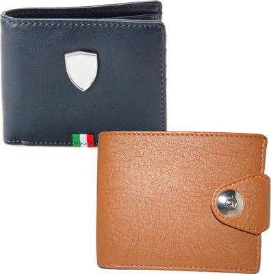 

Fillincart Men Brown, Blue Artificial Leather Wallet(4 Card Slots), Blue;brown