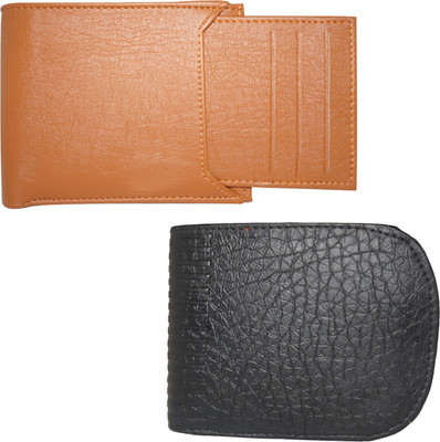 

Element Cart Men Casual Tan Artificial Leather Wallet(7 Card Slots), Black;brown