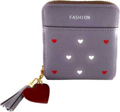 

DsGifts Women Purple Artificial Leather Wallet(4 Card Slots)