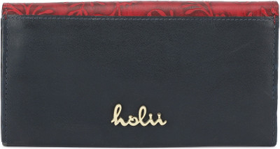 

Holii Women Blue, Maroon Genuine Leather Wallet(12 Card Slots), Multi