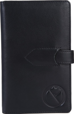 

BROWN FOX Women Black Genuine Leather Wrist Wallet(7 Card Slots), Black-green