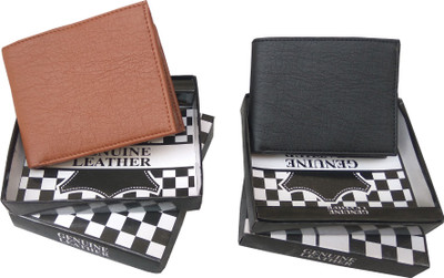 

Shreejee Men Black, Tan Artificial Leather Wallet(6 Card Slots)