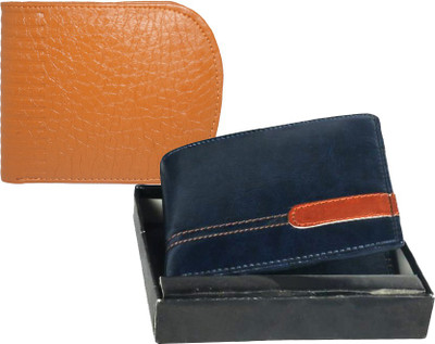 

Fillincart Men Brown, Blue Artificial Leather Wallet(9 Card Slots), Blue;brown