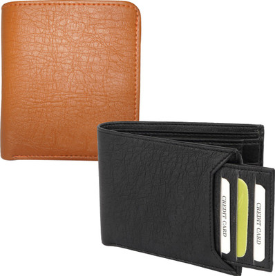 

Element Cart Men Formal Tan Artificial Leather Wallet(6 Card Slots), Black;brown