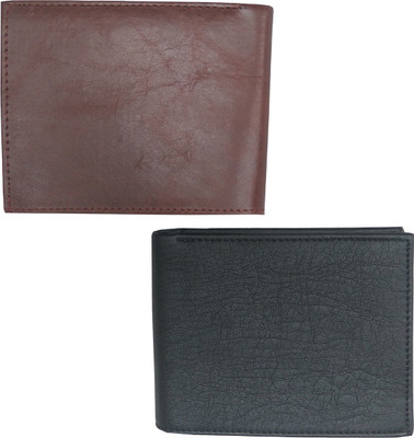 

Shreejee Men Black, Brown Genuine Leather Wallet(6 Card Slots)
