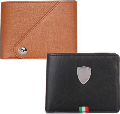 

Fillincart Men Brown, Black Artificial Leather Wallet(4 Card Slots), Black;brown