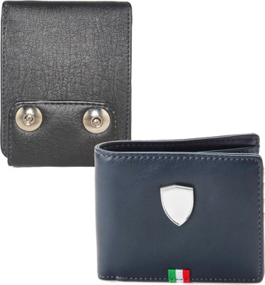 

Element Cart Men Formal Black Artificial Leather Wallet(4 Card Slots), Black;blue