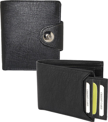 

Element Cart Men Casual, Formal Black Artificial Leather Wallet(4 Card Slots)