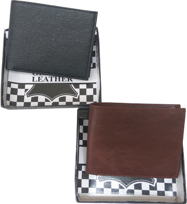 

Shreejee Men Black, Tan Artificial Leather Wallet(6 Card Slots)