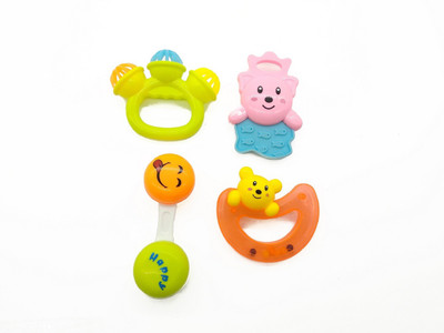 

Nightstar Non Toxic Plastic Colorful Teether and Rattles set for Babies(Min. age 6 months) Rattle(Multicolor)