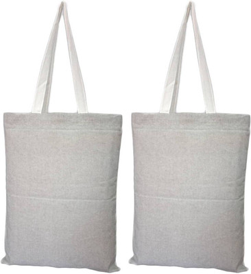 

Rawpockets Rawbags 'Grey Shopping bag(Pack of 2)', reusable 100% Cotton Eco-Friendly Recycled bag|Melange Colour|Eco bag |Canvas Fabric (Nursery/Play School) Multipurpose Bag(Grey, 5)