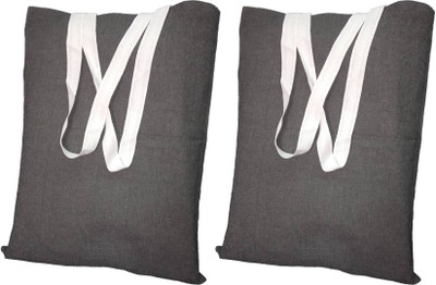 

Rawpockets Rawbags 'Black Shopping bag(Pack of 2)', reusable 100% Cotton Eco-Friendly |ToteBag |Black colour|Eco bag |Canvas Fabric Multipurpose Bag(Black, 5)