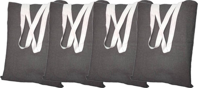 

Rawpockets Rawbags 'Black Shopping bag(Pack of 4)', reusable 100% Cotton Eco-Friendly |ToteBag |Black colour|Eco bag |Canvas Fabric Multipurpose Bag(Black, 5)