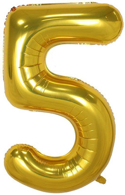 

fashion hub brand Solid Number Foil Toy Bubble Balloon(Gold, Pack of 1)