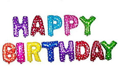 

YNS Crafts Stock Printed Happy birthday 2 Letter Balloon(Multicolor, Pack of 1)