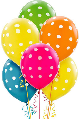 

YNS Crafts Stock Printed polka dot 11 Balloon(Multicolor, Pack of 50)
