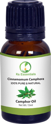 

Ks Essentials Camphor Essential Oil 100% Pure and Natural & Undiluted For Skin Care & Hair(15 ml)