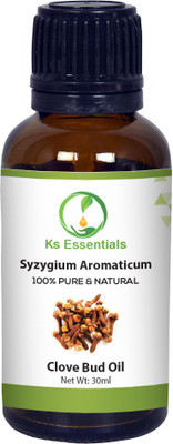 

Ks Essentials 100% Pure Clove bud oil Pure Therapeutic Grade For Aromatherapy, Hair Care & Skin Care(30 ml)