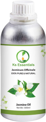 

Ks Essentials 100% Jasmine Essential Oil Pure Natural & Undiluted For Skin care & Hair(1000 ml)