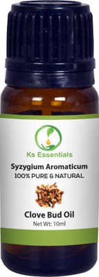 

Ks Essentials 100% Pure Clove bud oil Pure Therapeutic Grade For Aromatherapy, Hair Care & Skin Care(10 ml)