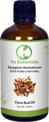 

Ks Essentials 100% Pure Clove bud oil Pure Therapeutic Grade For Aromatherapy, Hair Care & Skin Care(100 ml)