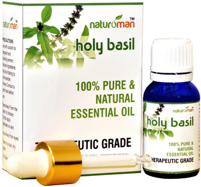 

Naturoman Holy Basil Pure and Natural Therapeutic Grade Essential Oil for Relieving Tension Depression(10 ml)