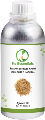 

Ks Essentials 100% Pure Ajwain Essential Oil (Trachyspermum ammi) Natural Therapeutic Grade(1000 ml)