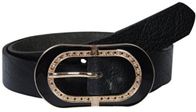 

Creative Crafts Women Party, Formal, Evening, Casual Black Genuine Leather Belt