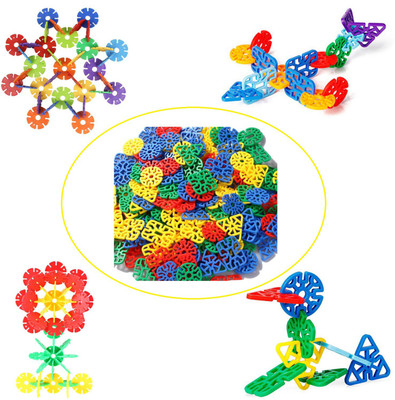 

Planet of Toys 60Pcs. Stem Education Series Goemetry Snowflakes Blocks(Multicolor)