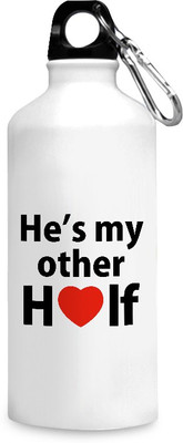 

Motivate box India He's My Other Half Valentine Design printed sipper bottles - 750 ml. 750 ml Sipper(Pack of 1, White), Multicolor