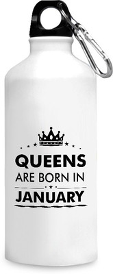 

Motivate box India Queens are born in January quote design printed sipper bottles - 750 ml. 750 ml Sipper(Pack of 1, White), Multicolor