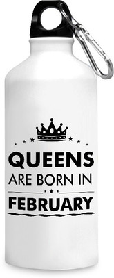 

Motivate box India Queens are born in February design printed sipper bottles - 750 ml. 750 ml Sipper(Pack of 1, White), Multicolor