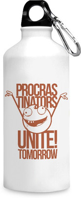 

Motivate box India Procrastinators Unite Tomorrow quote design printed sipper bottles - 750 ml. 750 ml Sipper(Pack of 1, White), Multicolor