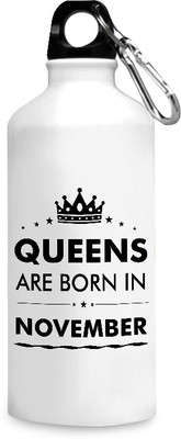 

Motivate box India Queens are born in November design printed sipper bottles - 750 ml. 750 ml Sipper(Pack of 1, White), Multicolor