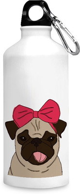 

Motivate box India Pug with a bow on head sketch design printed sipper bottles - 750 ml. 750 ml Sipper(Pack of 1, White), Multicolor