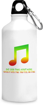 

Motivate box India Music quotes printed sipper bottles - 750 ml. 750 ml Sipper(Pack of 1, White), Multicolor