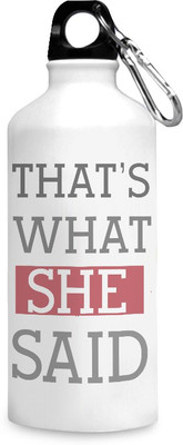 

Motivate box India That's What She Said Design printed sipper bottles - 750 ml. 750 ml Sipper(Pack of 1, White), Multicolor