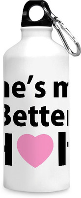 

Motivate box India She's My Better Half Valentine Design printed sipper bottles - 750 ml. 750 ml Sipper(Pack of 1, White), Multicolor