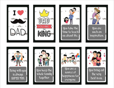 

SYGA Reasons Dad is The Best Cards Set of 8 - Birthday, Anniversary, Father Day Gift for Father Greeting Card(Multicolor, Pack of 8)