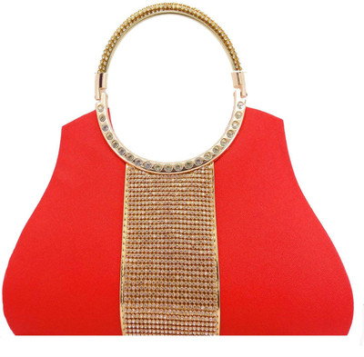 

Creative India Exports Party Red Clutch
