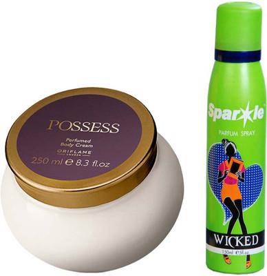 

Oriflame Sweden Possess Perfumed Body Cream Eau De Parfum with one sparkle perfume 150 ml(Set of 2)