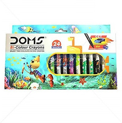 

DOMS Bi Color Wax Crayons(Multicolor)