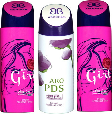 

Arochem B-338 DEODORANT SPRAY NO ALCOHOL PURE PERFUME DYNAMIC BODY SPRAY Deodorant Spray Deodorant Spray - For Men & Women(200 ml, Pack of 3)