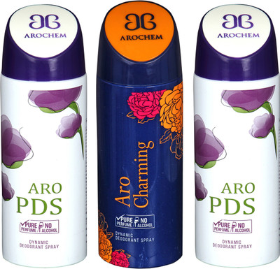 

Arochem B-354 DEODORANT SPRAY NO ALCOHOL PURE PERFUME DYNAMIC BODY SPRAY Deodorant Spray Deodorant Spray - For Men & Women(200 ml, Pack of 3)