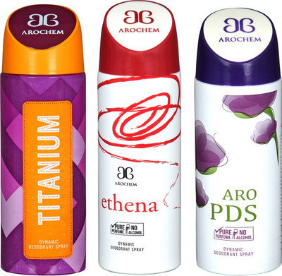 

Arochem B-150 DEODORANT SPRAY NO ALCOHOL PURE PERFUME DYNAMIC BODY SPRAY Deodorant Spray Deodorant Spray - For Men & Women(200 ml, Pack of 3)