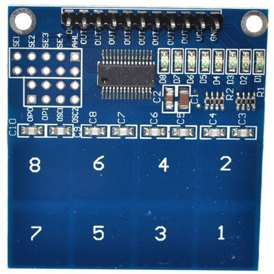 

PrimeRobotics TTP226 8 Channel Digital Touch Sensor Module Capacitive Touch Switch Educational Electronic Hobby Kit